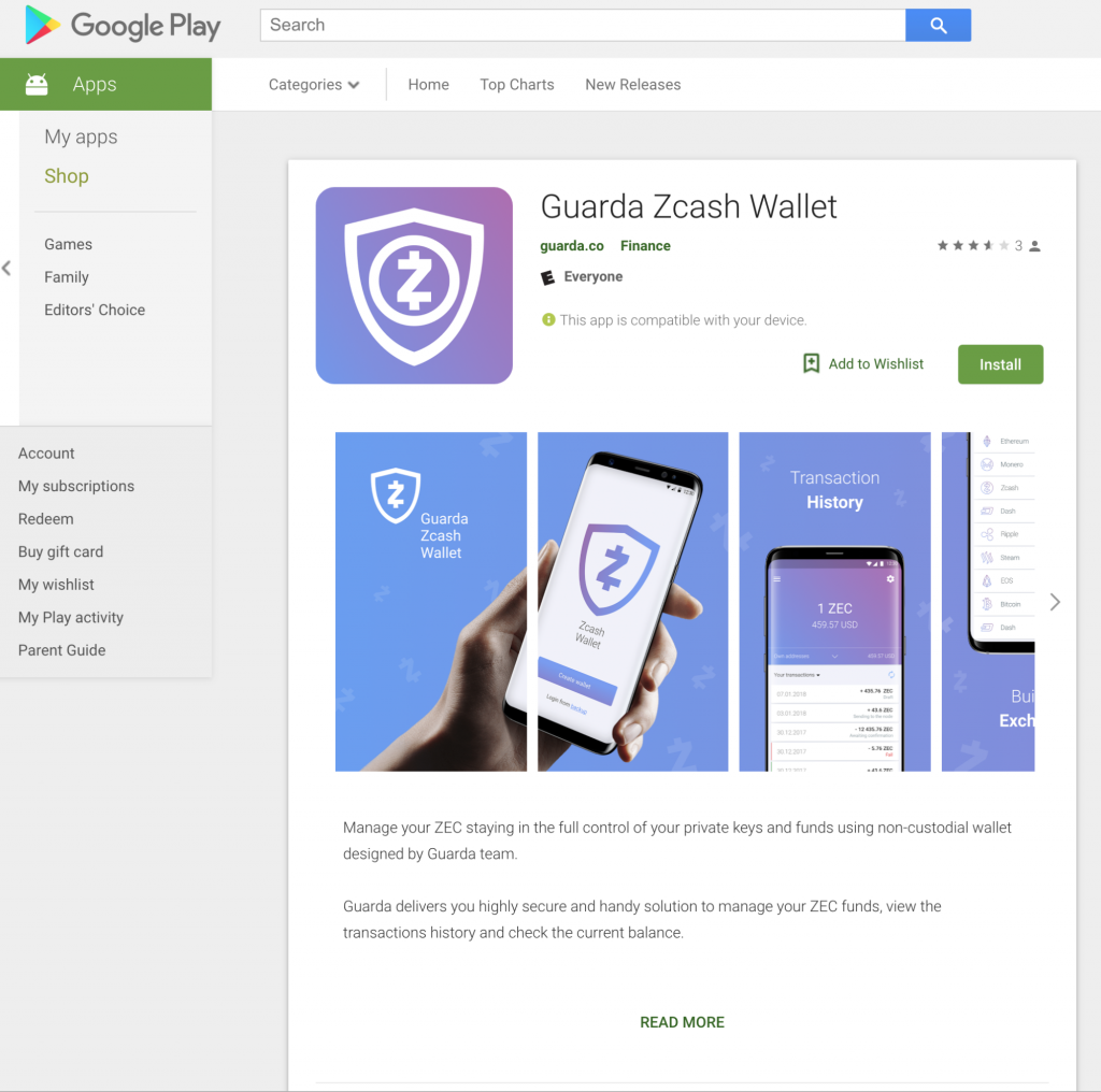 Guarda BitzecWallet on Google Play
